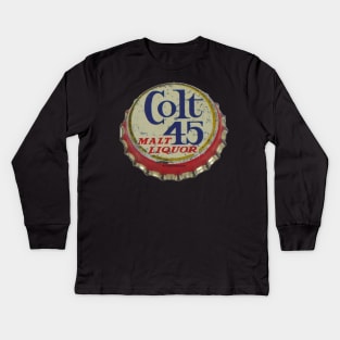 Colt 45 Bottle Cap Kids Long Sleeve T-Shirt